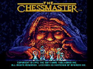 Chessmaster title screen for Super Nintendo